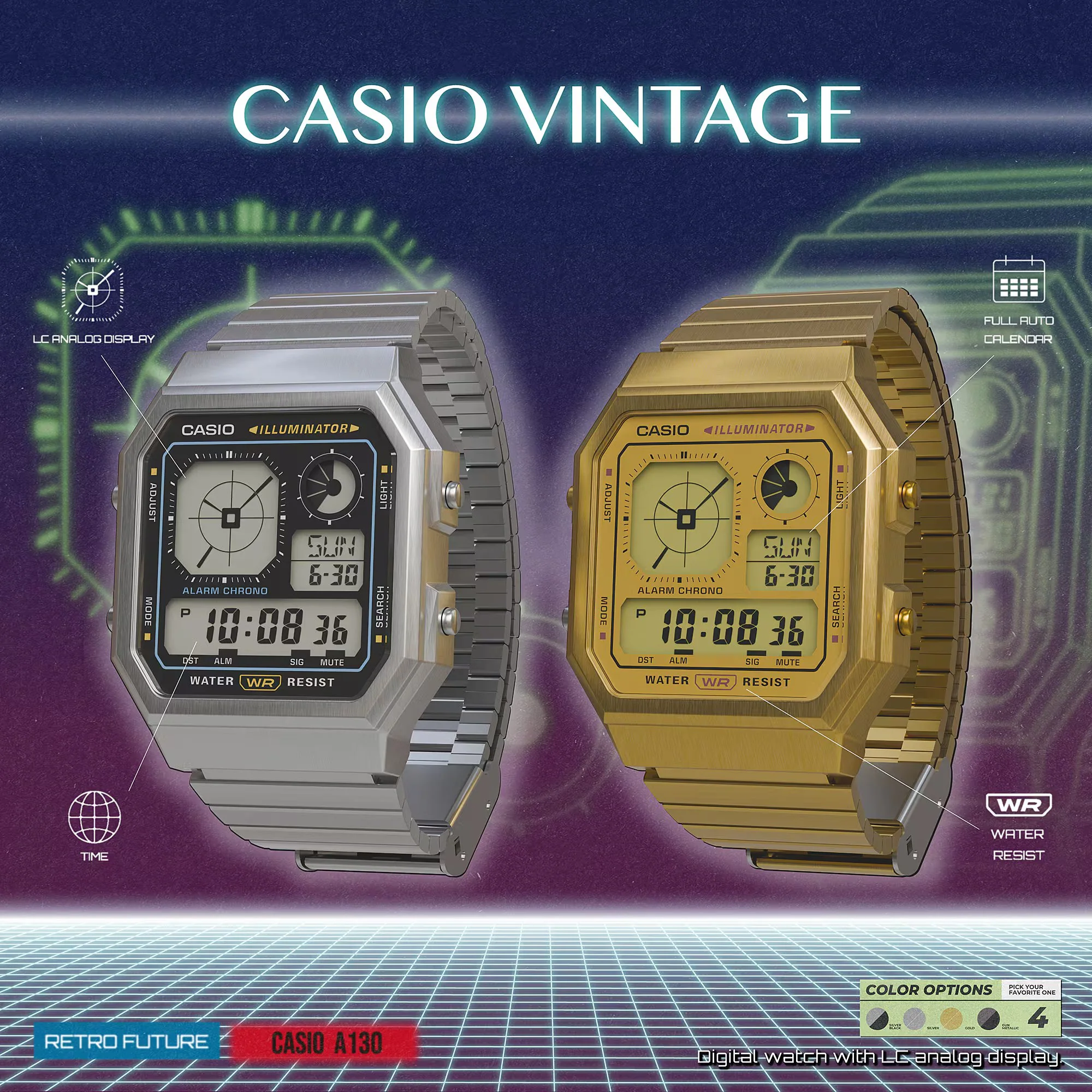 Casio Vintage A130WEGG-1A - Image 3